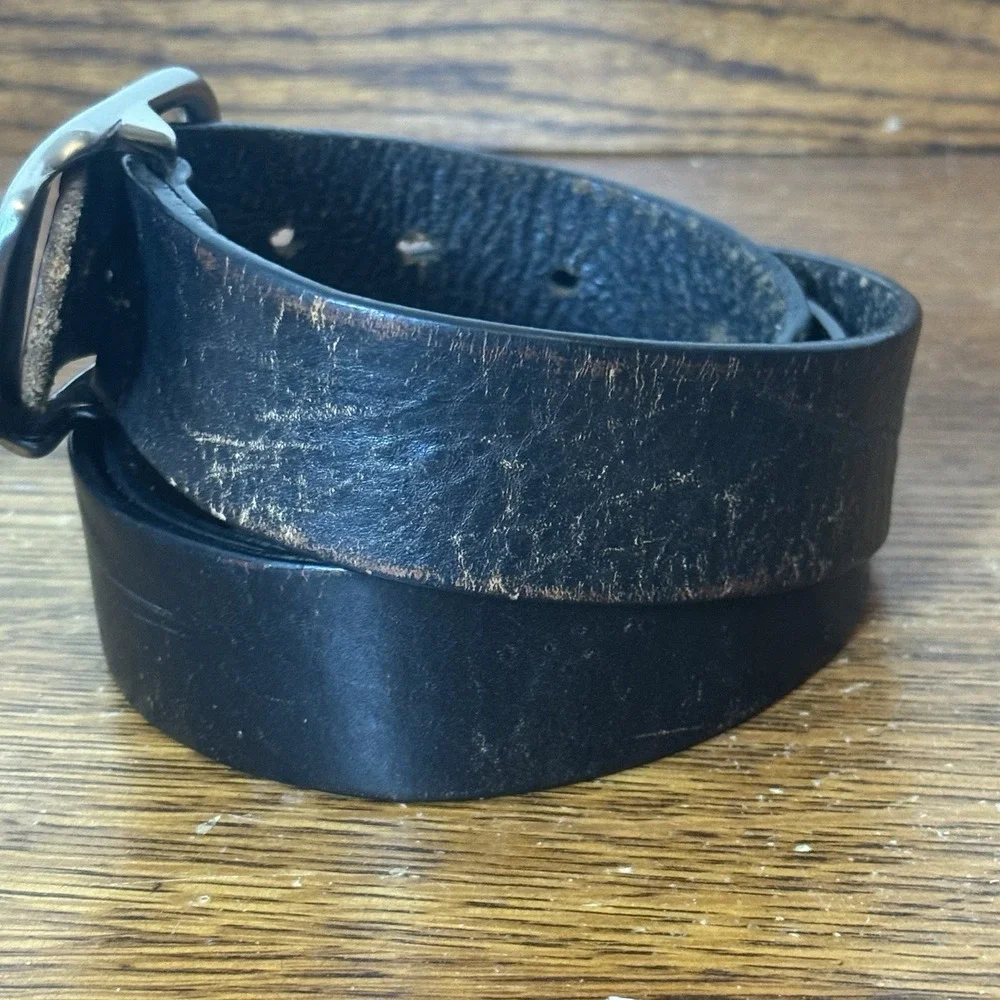 Harley Davidson Belt 38 Black Genuine Leather USA 99542-99VM Motorcycle Biker